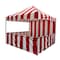 Impact Canopy Carnival Kit 10 FT x 10 FT  Steel Frame - 1 Top, 3 Rails Skirts, and 1 Backwall, Red and White 040040001 - alternate 1